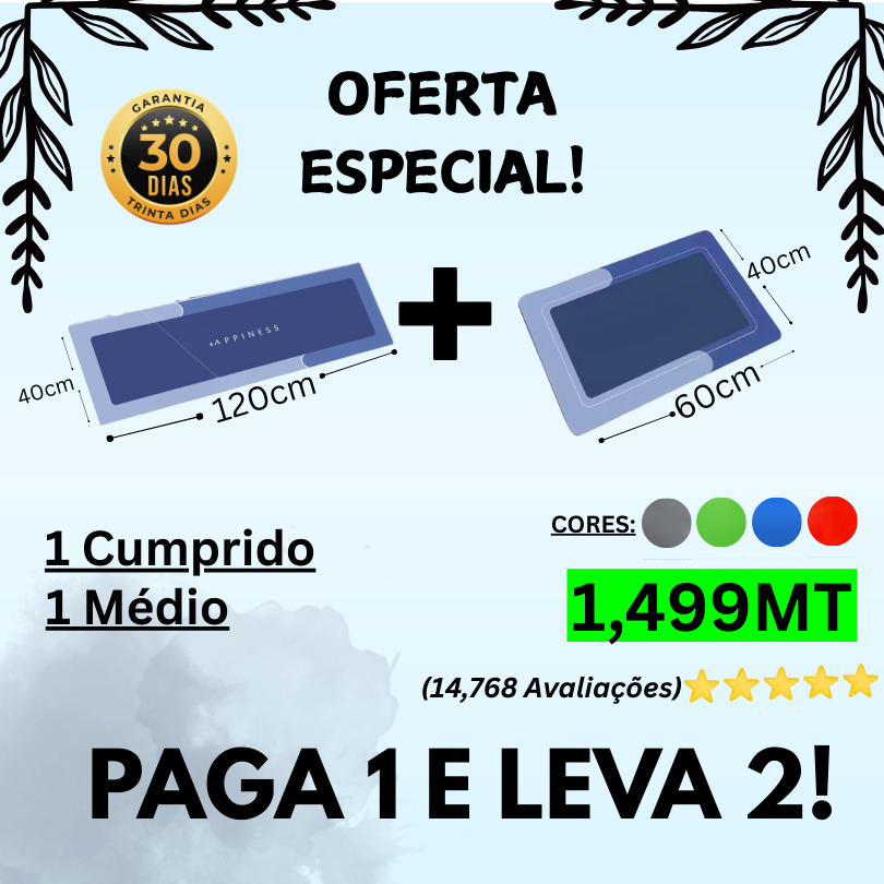 Piso Seguro® - TAPETE ANTIDERRAPANTE (PAGA 1 E LEVA 2)